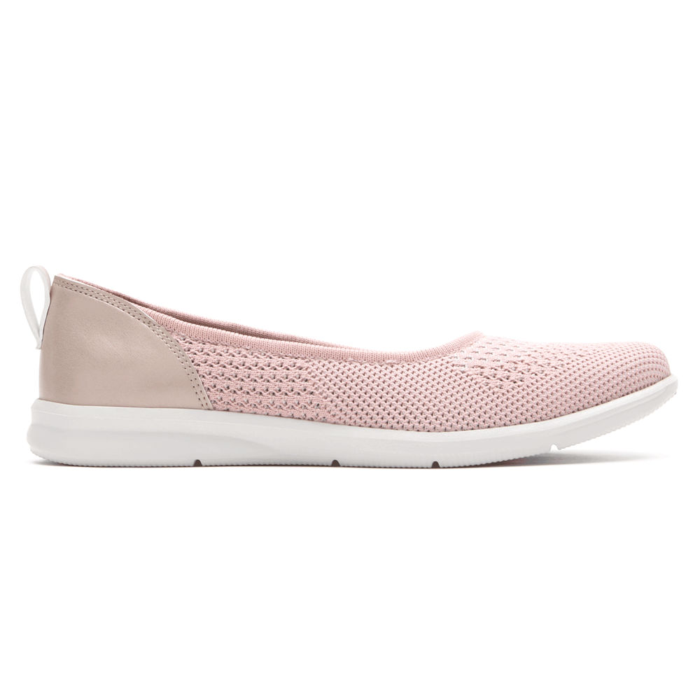 Rockport Singapore Womens Slip-On - Ayva Washable Knit Ballet Pink - QM9267503